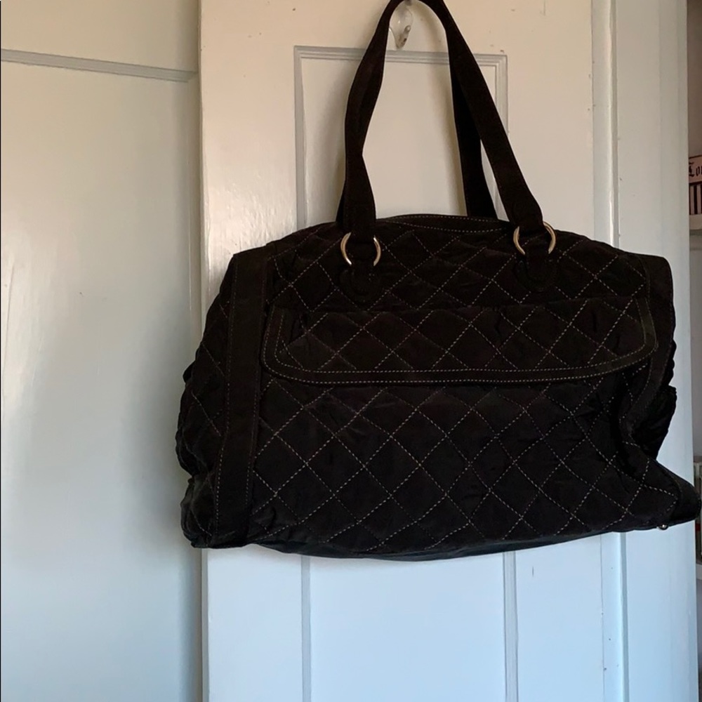 Vera Bradley black diaper/overnight bag